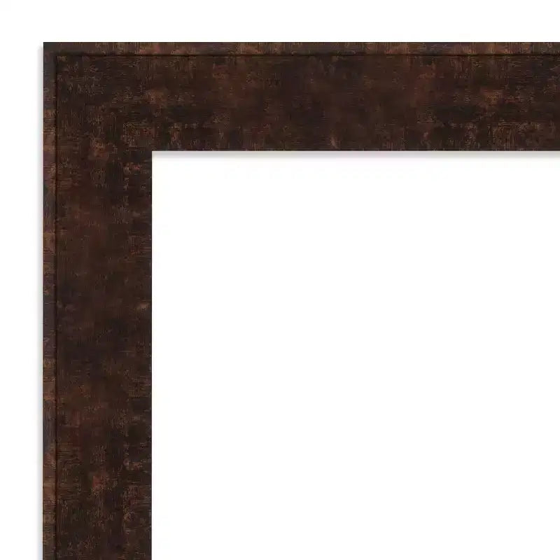 Miroir mural étroit sans biseau William en bronze marbré, 22 po x 28 po -
