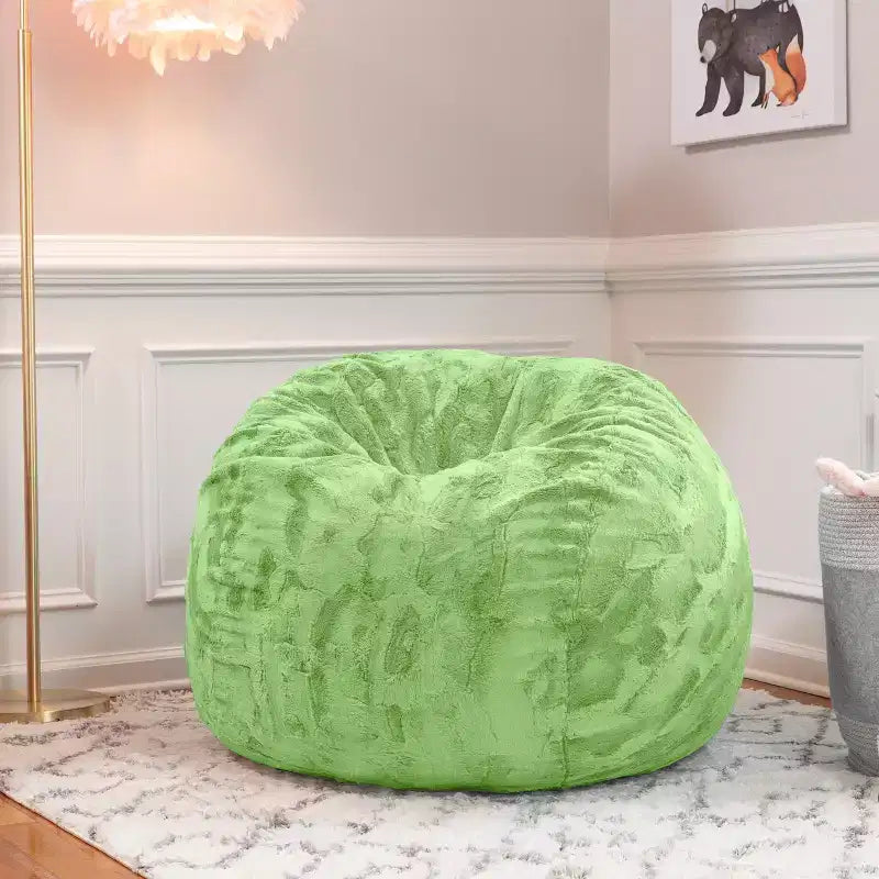 Pouf géant 3 pieds - Fausse fourrure - Couleurs amusantes