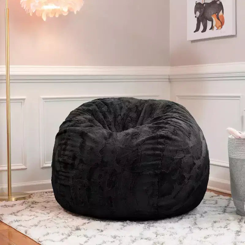 Pouf géant 3 pieds - Fausse fourrure - Couleurs amusantes