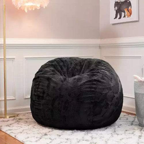 Pouf géant 3 pieds - Fausse fourrure - Couleurs amusantes