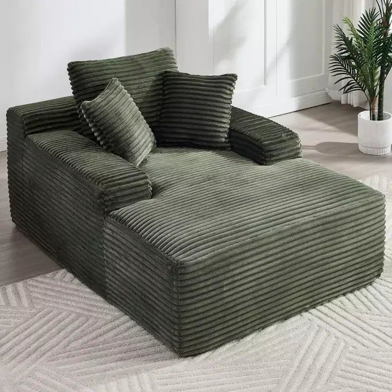 Canapé-lit futon de sol moderne surdimensionné en velours avec coussins moelleux, canapé-lit de salon confortable pour le salon, l'appartement