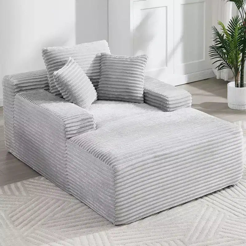 Canapé-lit futon de sol moderne surdimensionné en velours avec coussins moelleux, canapé-lit de salon confortable pour le salon, l'appartement