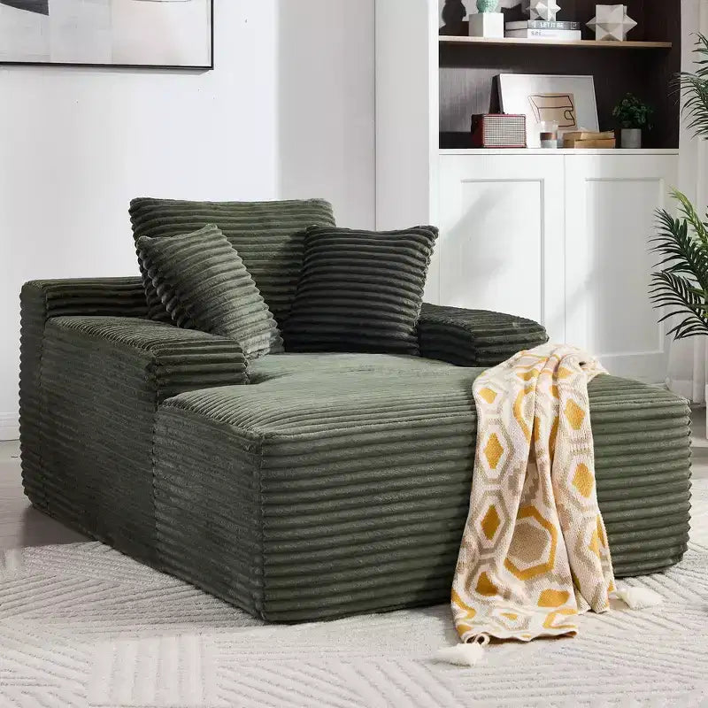 Canapé-lit futon de sol moderne surdimensionné en velours avec coussins moelleux, canapé-lit de salon confortable pour le salon, l'appartement