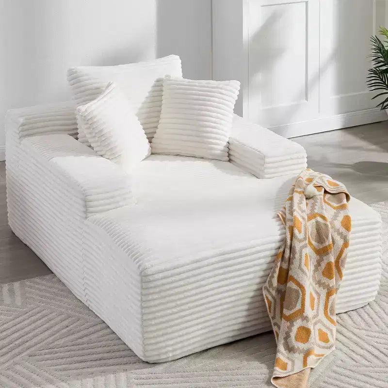 Canapé-lit futon de sol moderne surdimensionné en velours avec coussins moelleux, canapé-lit de salon confortable pour le salon, l'appartement