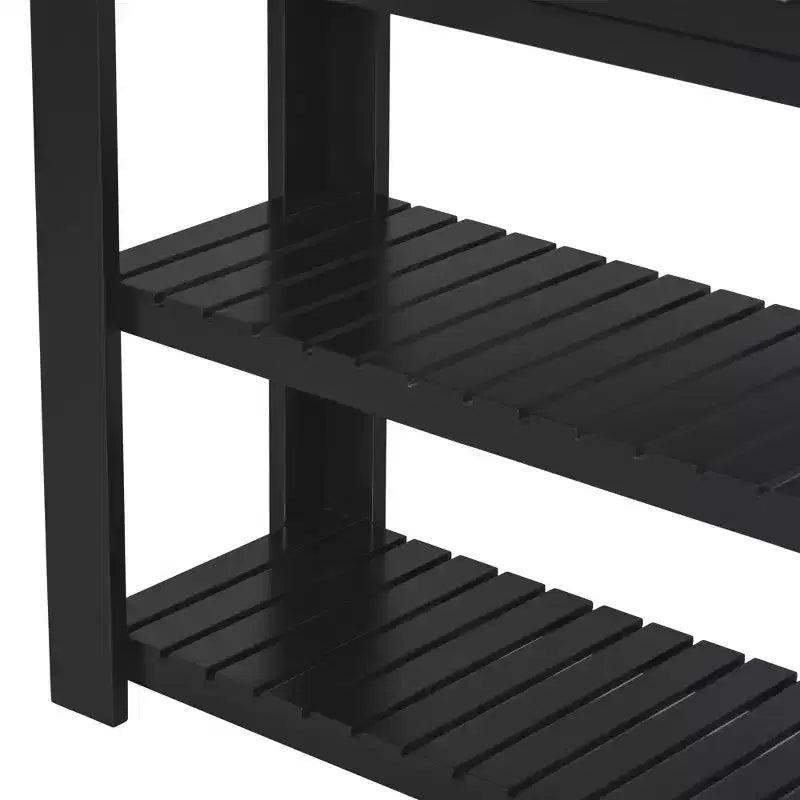 Console moderne en bois avec tiroirs et étagères, table d'entrée minimaliste avec rangement pour entrées et salons