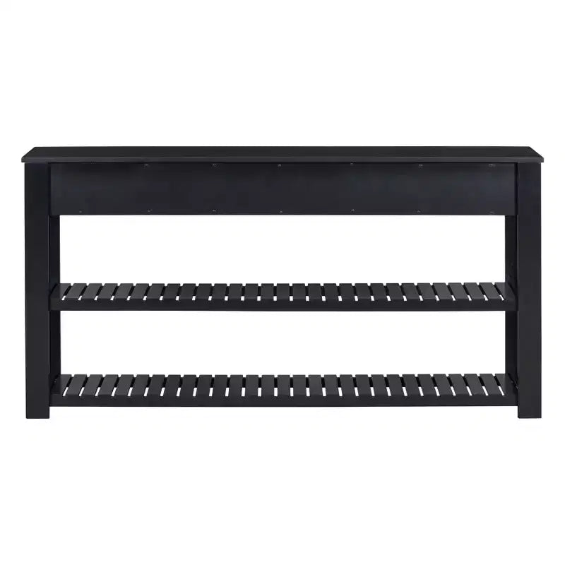 Console moderne en bois avec tiroirs et étagères, table d'entrée minimaliste avec rangement pour entrées et salons