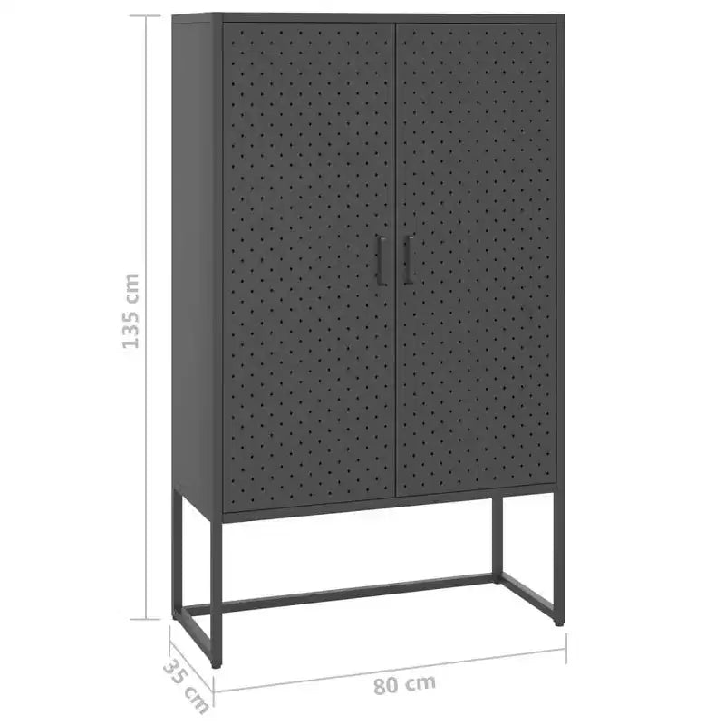 Meuble de rangement, buffet pour entrée, chambre, bureau en acier – blanc