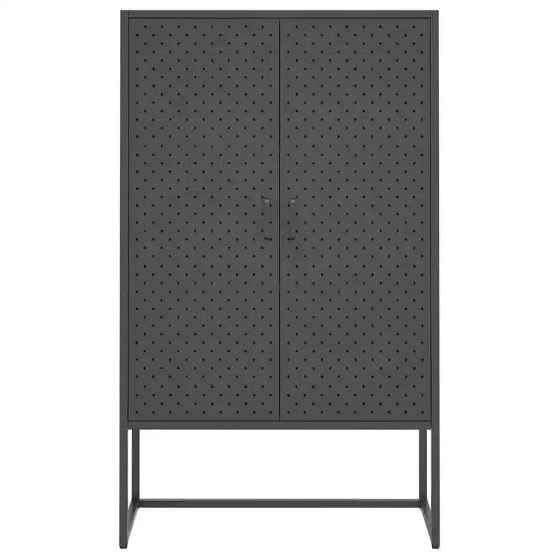 Meuble de rangement, buffet pour entrée, chambre, bureau en acier – blanc