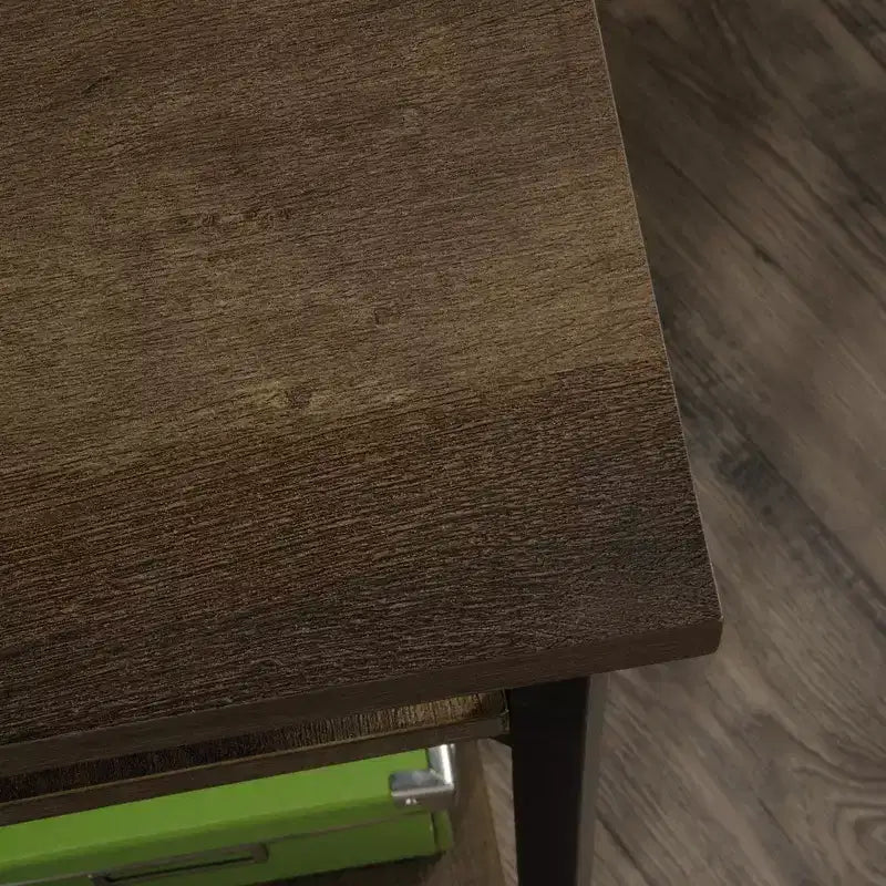 Bureau de rangement rustique en bois Willow avec étagères réglables