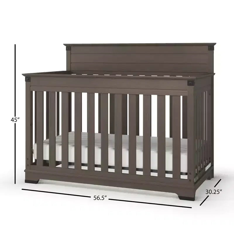 Ensemble de chambre de bébé Redmond avec lit à panneaux, commode et chiffonnier, 3 pièces, comprend un lit de bébé convertible 4-en-1, une commode et un chiffonnier
