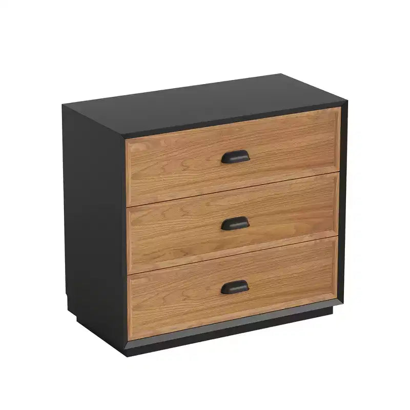 Table de chevet rustique Luck Live Farmhouse en bois massif avec 3 tiroirs, 31,49 po