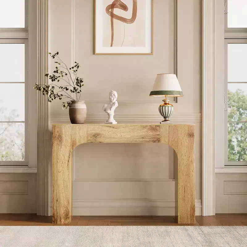 Console de ferme de 119 cm, Table de canapé d'entrée fine, Table d'appoint étroite rustique pour couloir ou salon