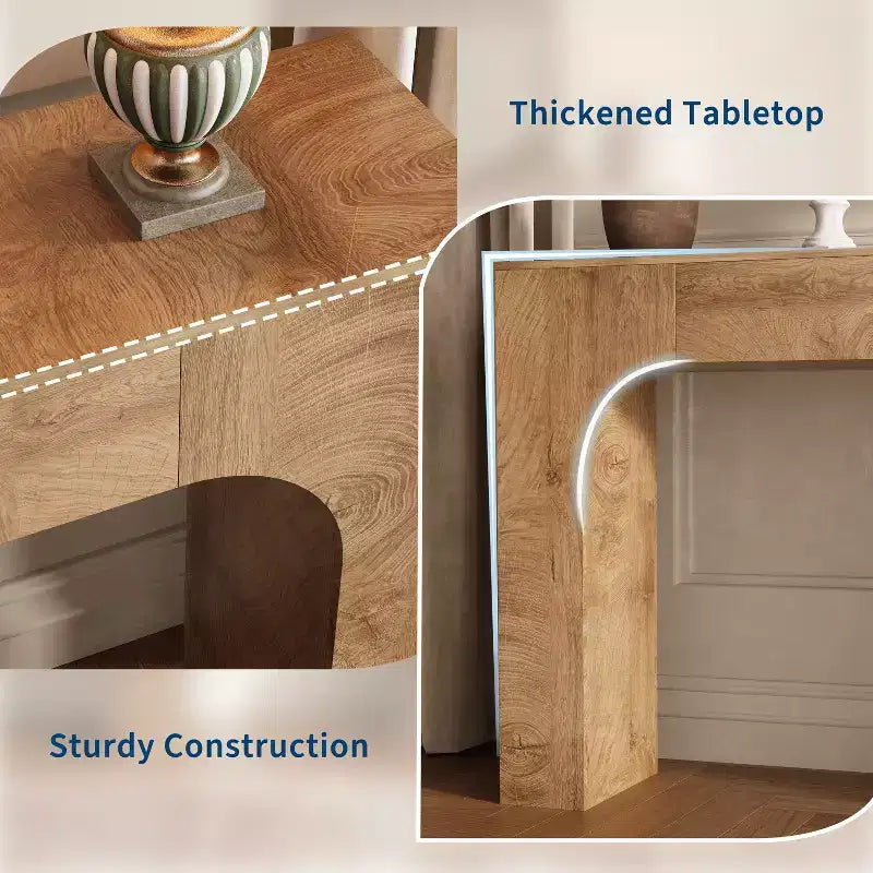Console de ferme de 119 cm, Table de canapé d'entrée fine, Table d'appoint étroite rustique pour couloir ou salon