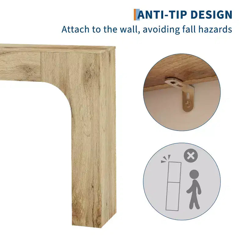 Console de ferme de 119 cm, Table de canapé d'entrée fine, Table d'appoint étroite rustique pour couloir ou salon