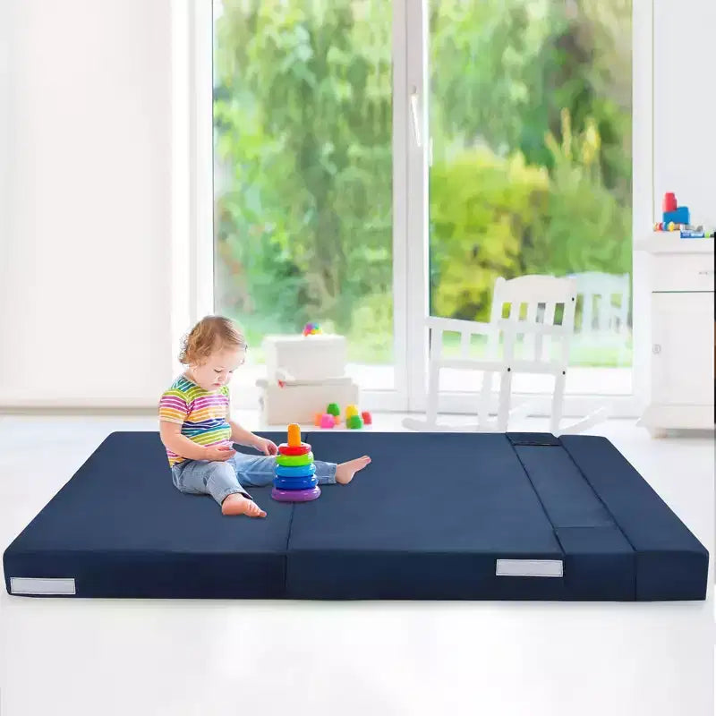 Canapé-Lit Pliant Convertible Polyvalent – Futon Paresseux 4-en-1 de Taille Double avec Oreillers, Mousse Haute Densité, Chaise Longue Pliable