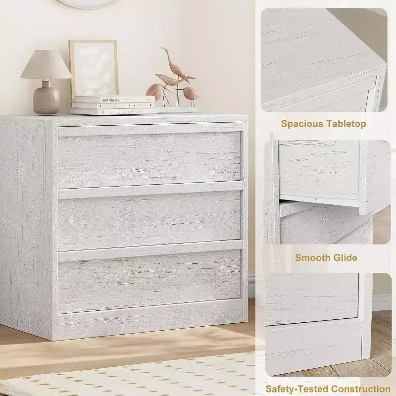 Commode haute moderne à 4 tiroirs, Meuble de rangement style Mid-Century pour Chambre, Salon et Entrée