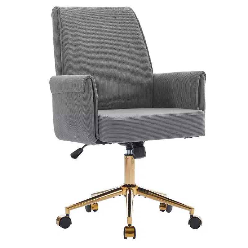 Chaise de bureau mi-dossier, relevable, tissu rayé, ergonomique. Idéale pour le travail, les études et la détente.