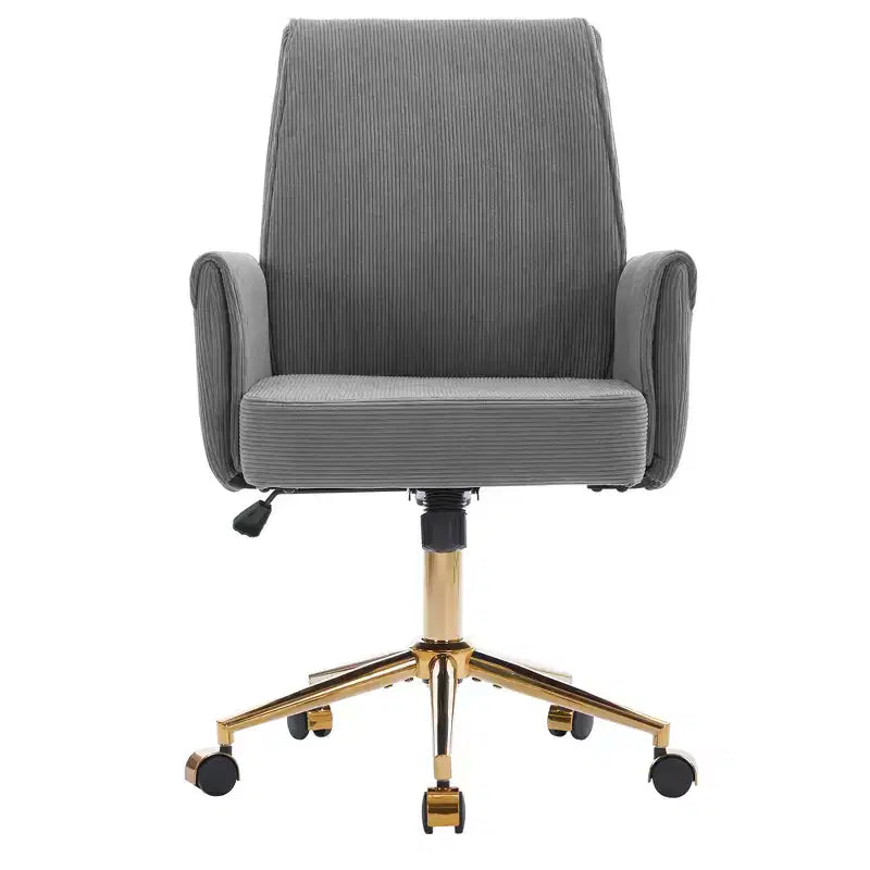 Chaise de bureau mi-dossier, relevable, tissu rayé, ergonomique. Idéale pour le travail, les études et la détente.