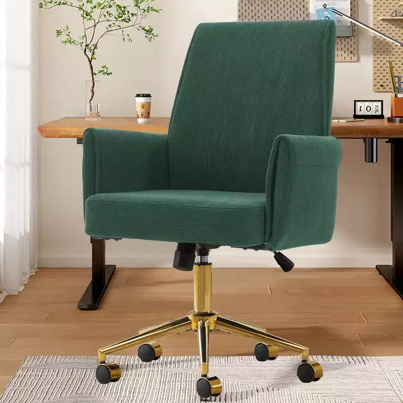 Chaise de bureau mi-dossier, relevable, tissu rayé, ergonomique. Idéale pour le travail, les études et la détente.