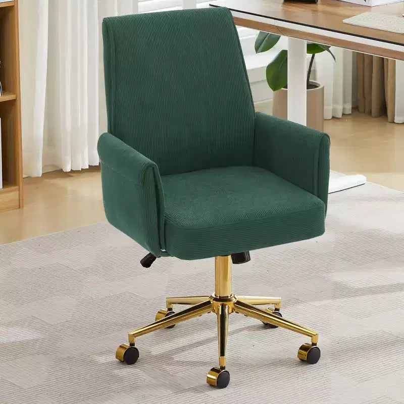 Chaise de bureau mi-dossier, relevable, tissu rayé, ergonomique. Idéale pour le travail, les études et la détente.