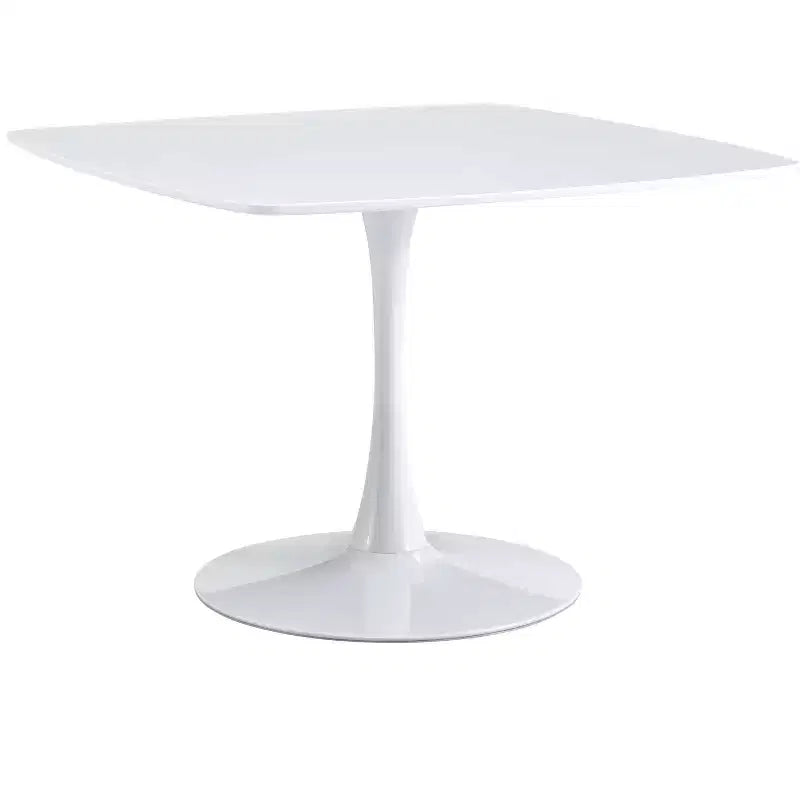 Table à manger Mid-Century de 107 cm avec plateau rond en MDF et piètement croisé, pour 4-6 personnes, peut aussi servir de table basse