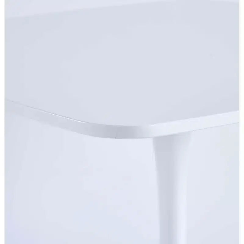 Table à manger Mid-Century de 107 cm avec plateau rond en MDF et piètement croisé, pour 4-6 personnes, peut aussi servir de table basse