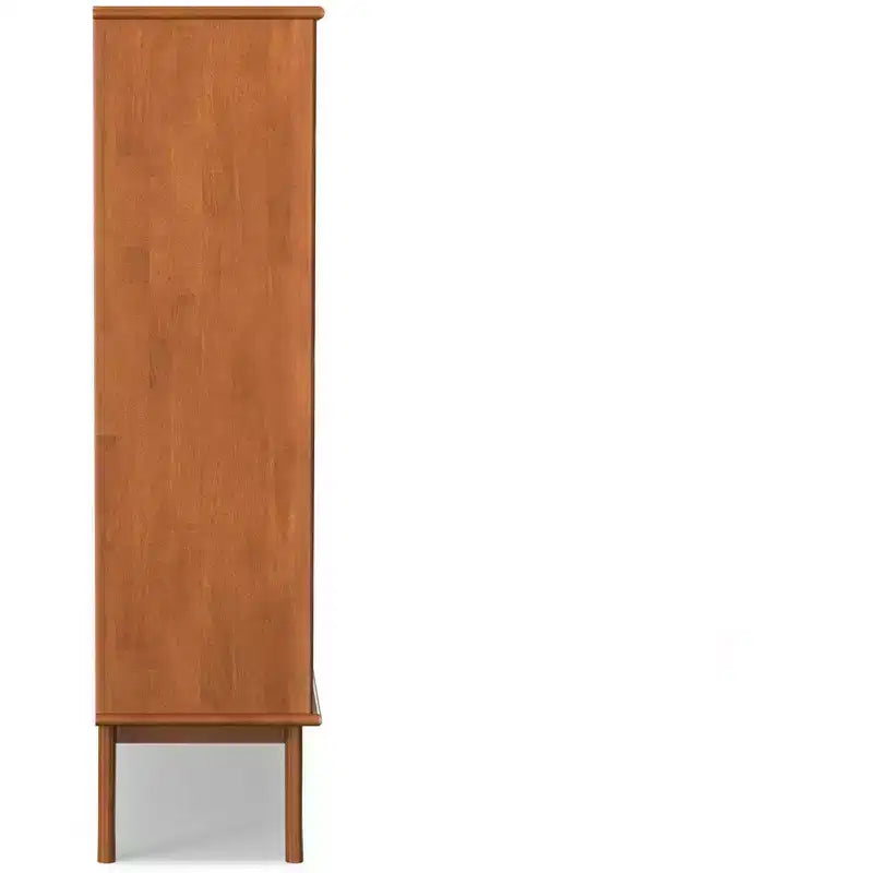 Bibliothèque de rangement Mid-Century de 42 pouces de large en bois massif couleur Teck Brun