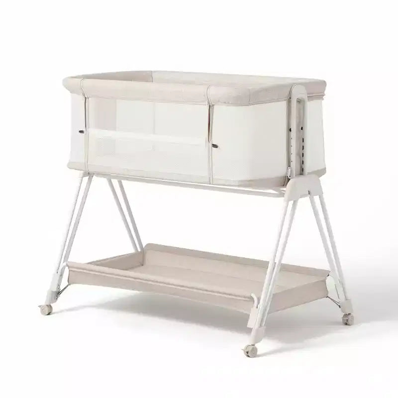 Berceau cododo avec roulettes et plateau de rangement, lit parapluie portable pour nouveau-nés